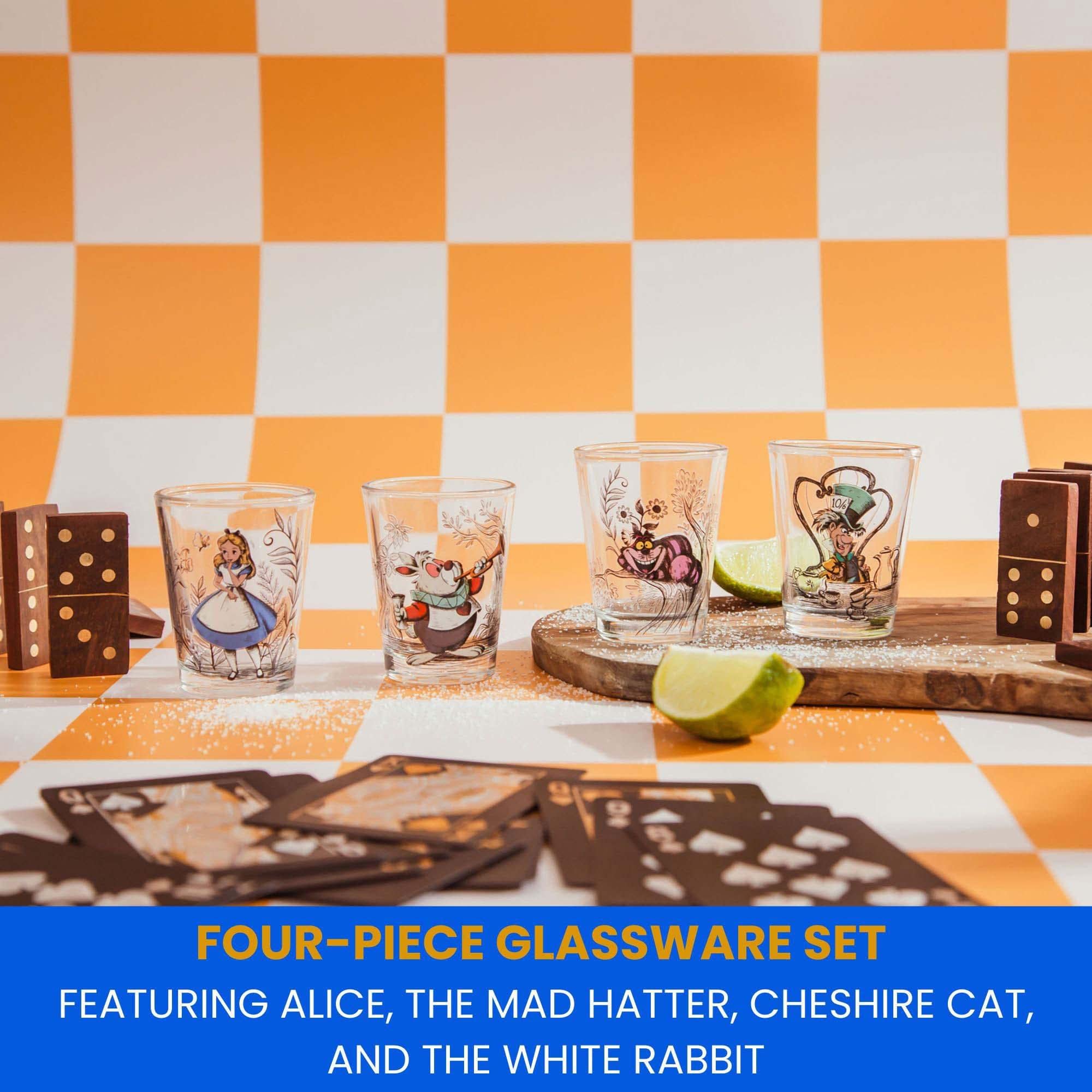 Disney Alice in Wonderland Character Scenes Mini Shot Glasses | Set of 4 - Image 4