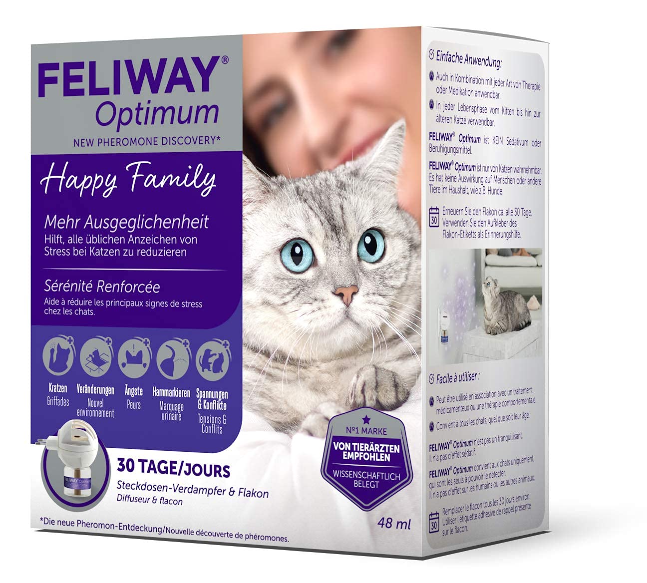 FELIWAY generisch Optimum Start-Set von Ceva - Doppelpack - 2 x Stecker & 2 x 48ml Flakon