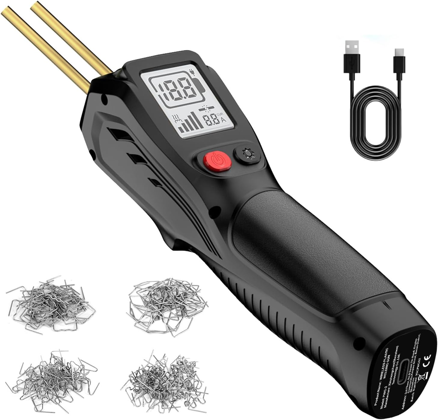 Cordless Welder Set 200Pcs Hot Stapler USB Rechargeable Welder Car Bumper Welding Machine Set