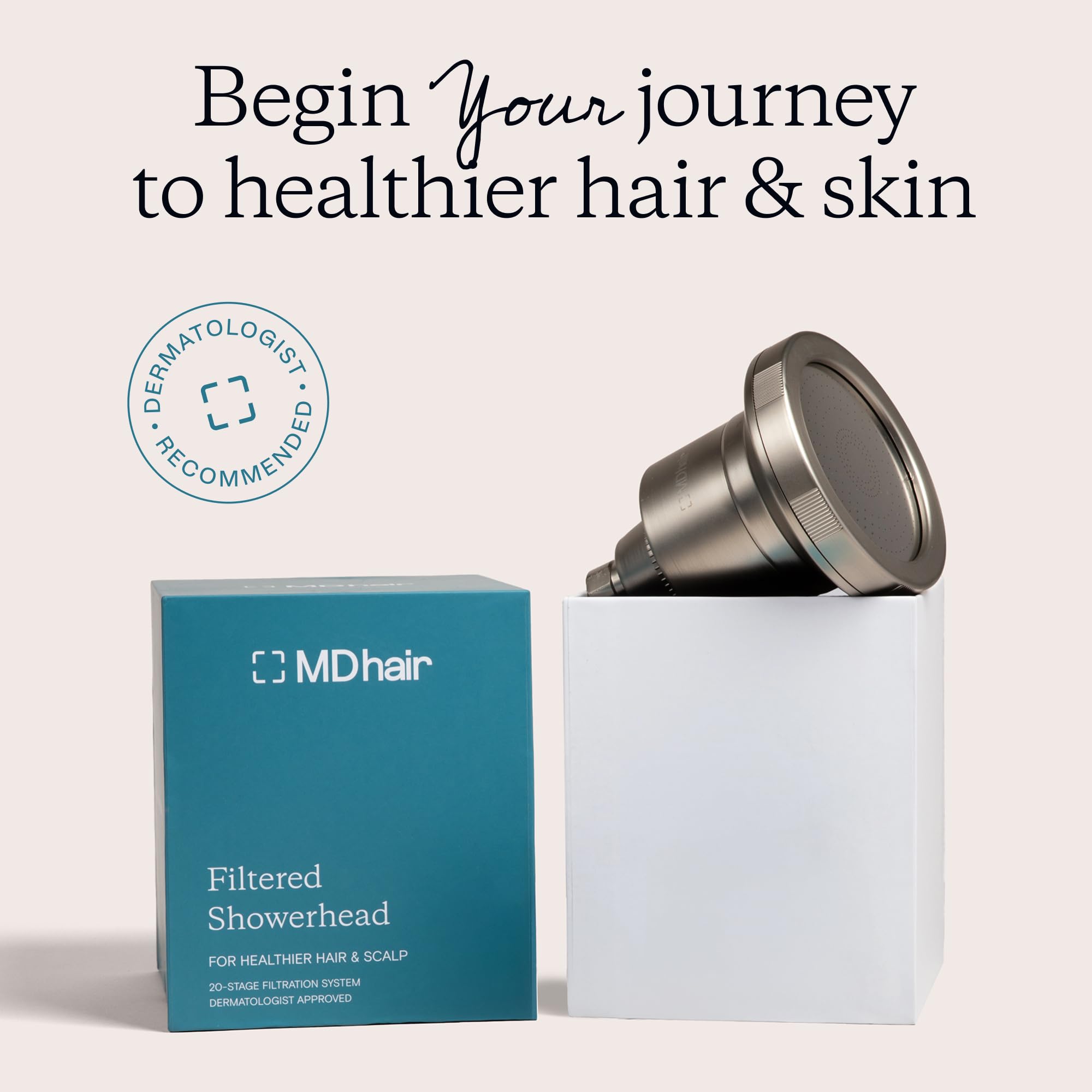 MDHAIR FILTERED SHOWERHEAD HEALTHIER HAIR AND SCALP 20 STAGE FILTRATION
