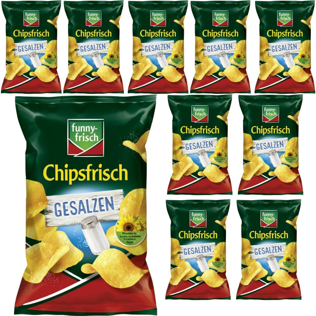 Mit Pufai Grocery, Funny-frisch Chipsfrisch gesalzen Chips Cracker 150 gramm x 10 Stück