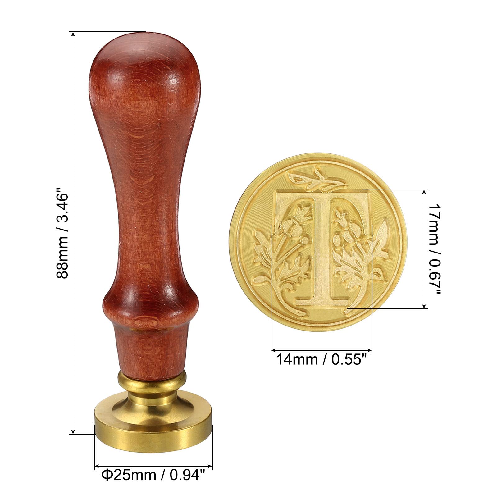 PATIKIL Alphabet T Wax Seal Stamp - Image 2