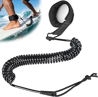 Surfboard SUP Leash Coiled TPU,Boardleash für Stand Up Paddle Board,Sicherheitsleine für Surfbrett,Kajak & iSUP
