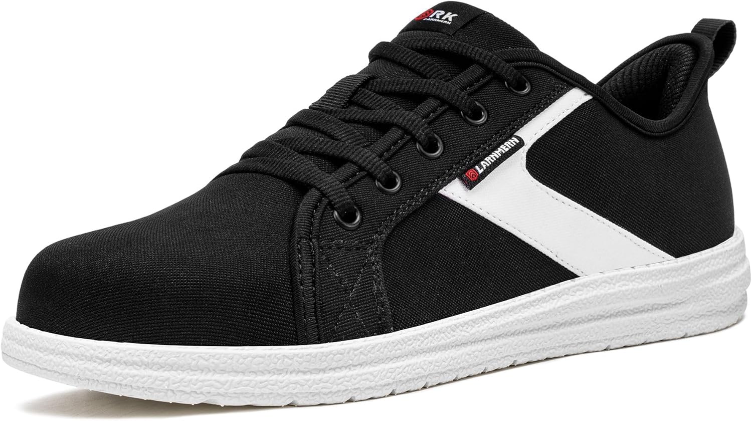 LARNMERN Slip On Steel Toe Shoes Women Work Walking Sneakers Skate Hands Free Safety Tennis Shoes