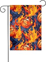 fired up basketball Picture Garden flagpole outdoor courtyard decoration fashion 12x18in 