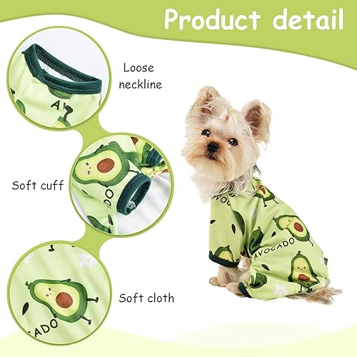 Miniatura 4 de Pijamas para perros pequeños, hembra, cachorro, pijamas de verano para mascotas, para Chihuahua, Yorkie, taza de té, lindo material suave elástico,