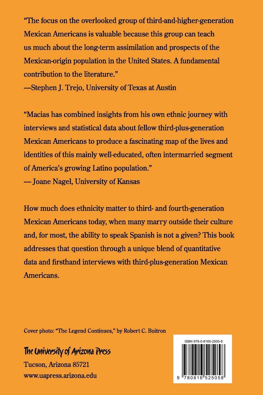Mestizo in America: Generations of Mexican Ethnicity in the Suburban Southwest
