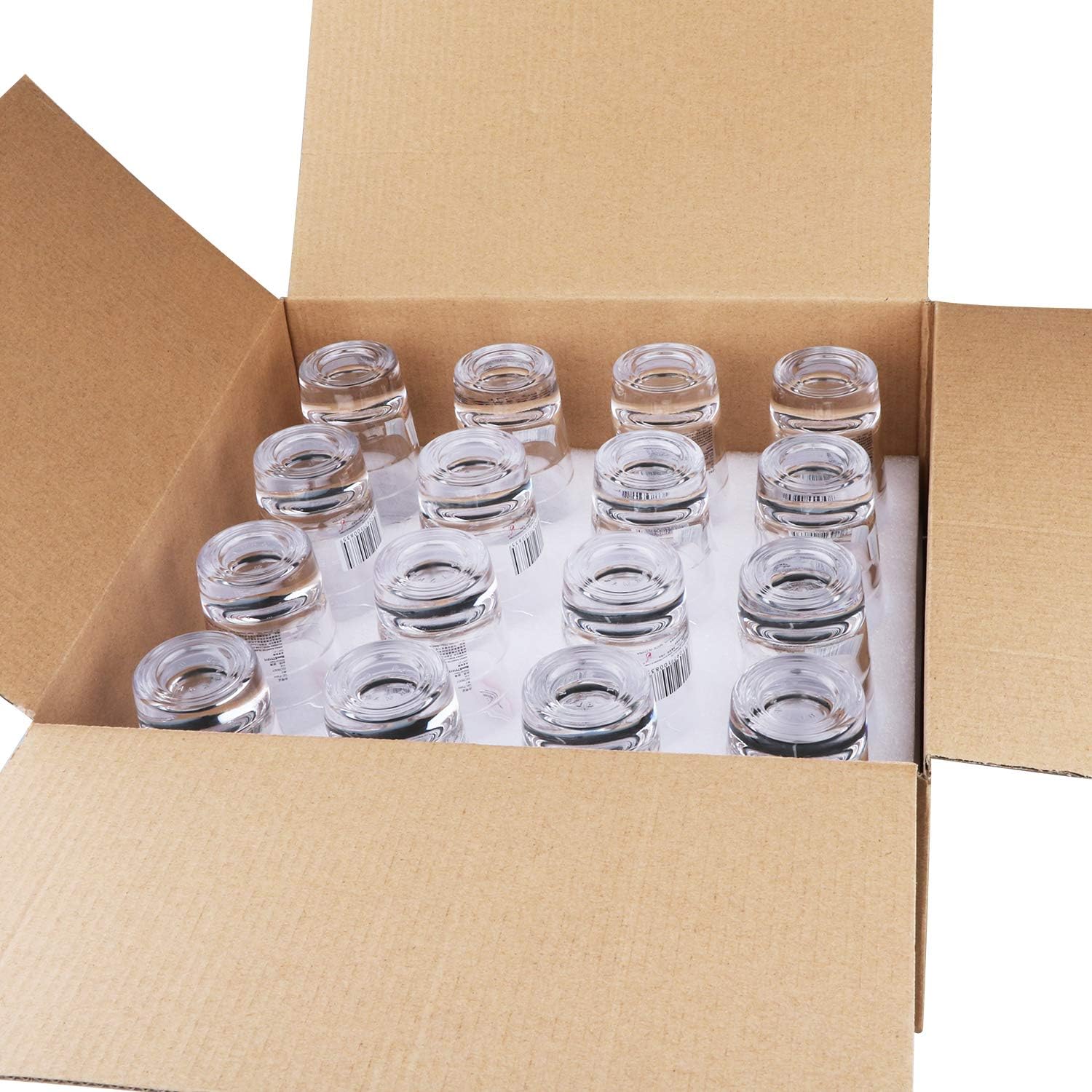 4 Ounce Heavy Base Shot Glass Set,QAPPDA Whisky Shot Glasses 4 oz,Mini Glass Cups For liqueur,Cordial Glasses,Tequila Cups Small Glass Shot Cups Set Of 16 KTY1511