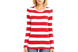 Striped White and Red Shirt