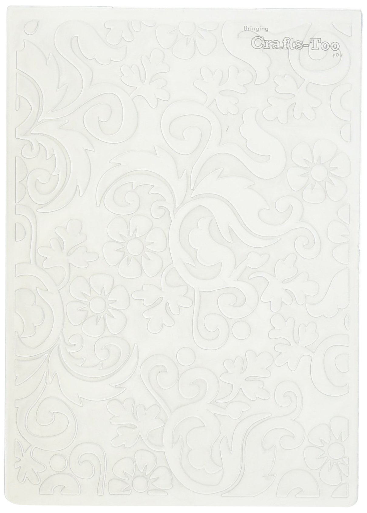Crafts Too Flower Flourish Swirl Leaf  Embossing Folder Birthday Card Making
