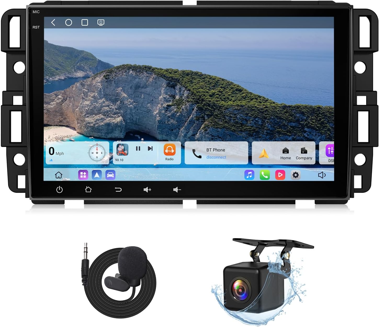 Eonon GMX6S Android 13 Car Stereo with included microphone and backup camera