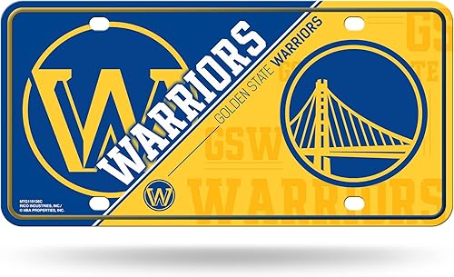 Miniatura 47 de Rico Industries Etiqueta de metal de baloncesto de la NBA de 6 x 12 pulgadas, ideal para camiones/coches/SUV