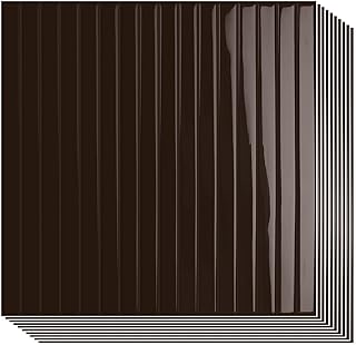 10-Sheet Upgraded Thick Peel and Stick Kitchen Backsplash Tiles,Waterproof Premium Self-Adhesive Wall Tile Stick on Backsplash for Kitchen,Bathroom and Fireplace(Brown,12"×12")