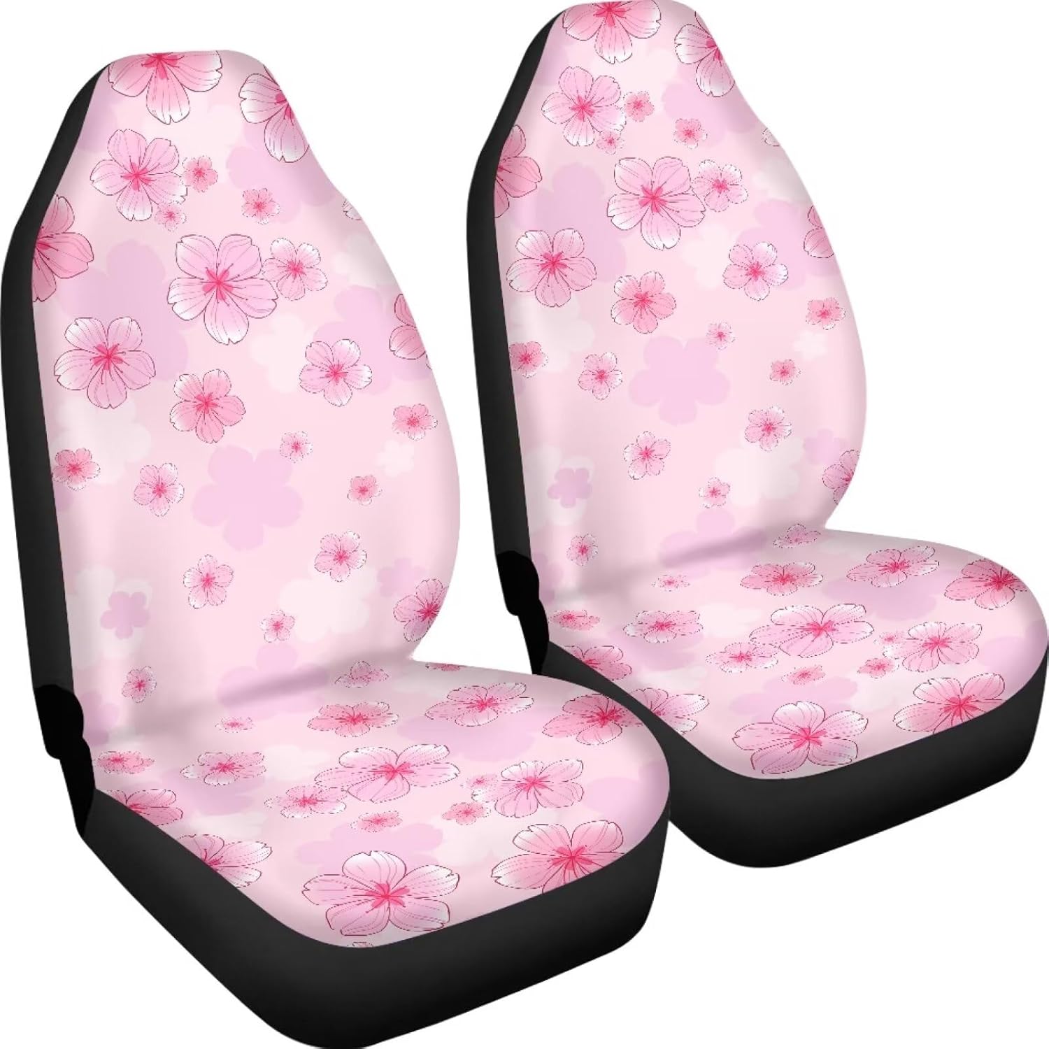 JoyLamoria Car Seat Cushion Cover Casual Saddle Blanket Auto Seat Cushion Pad Seat Cushion Pads, Cherry Blossoms Print