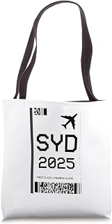Sydney 2025 vacation flight ticket SYD airport code Sydney Tote Bag
