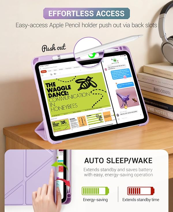 CoBak Case for iPad (A16) 11th Generation, iPad 10th Gen Cover, Lilac by CoBak - Used condition - Image 5