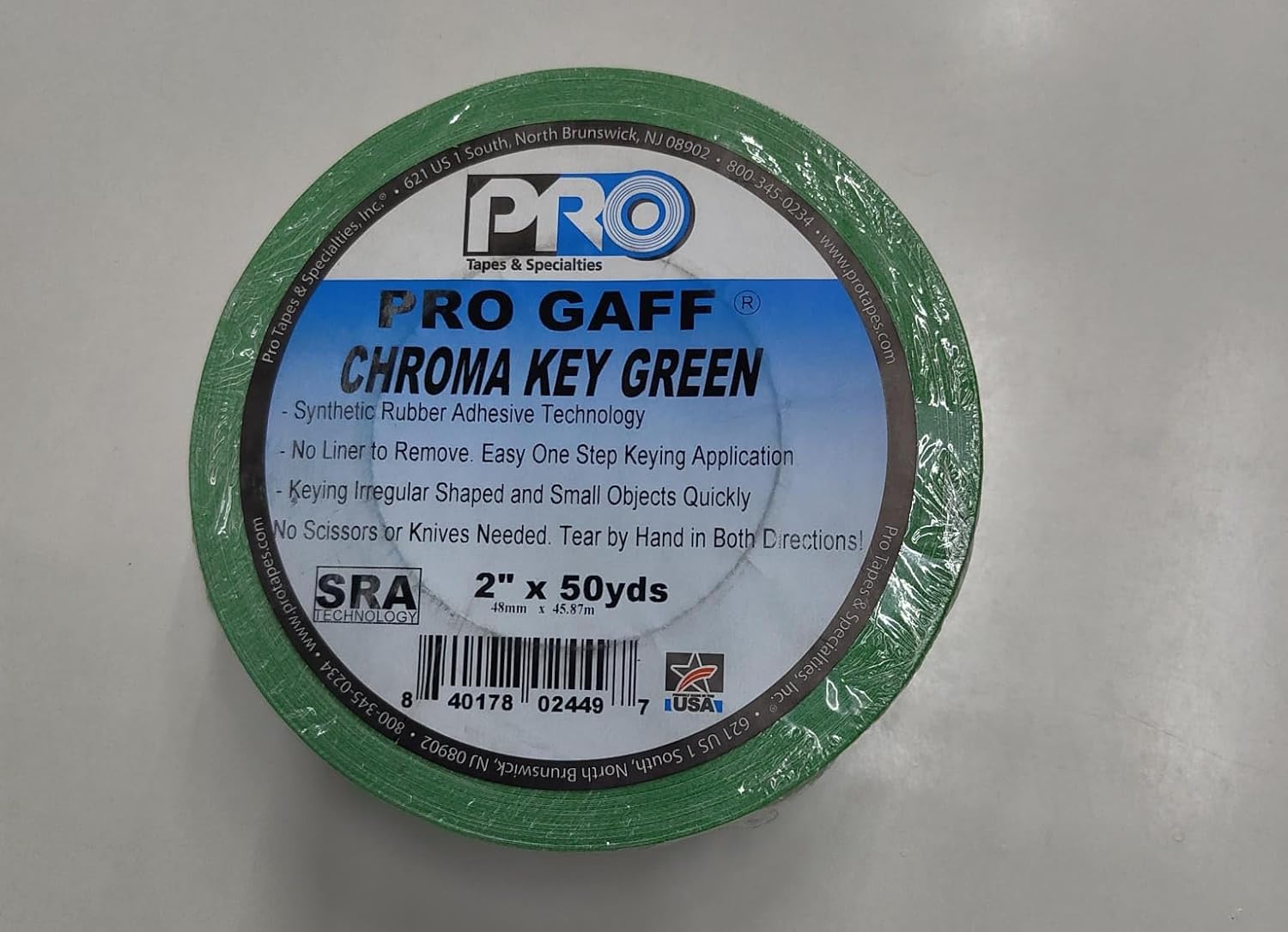 ProTape Chroma Green Cloth Tape 2"x 50yds