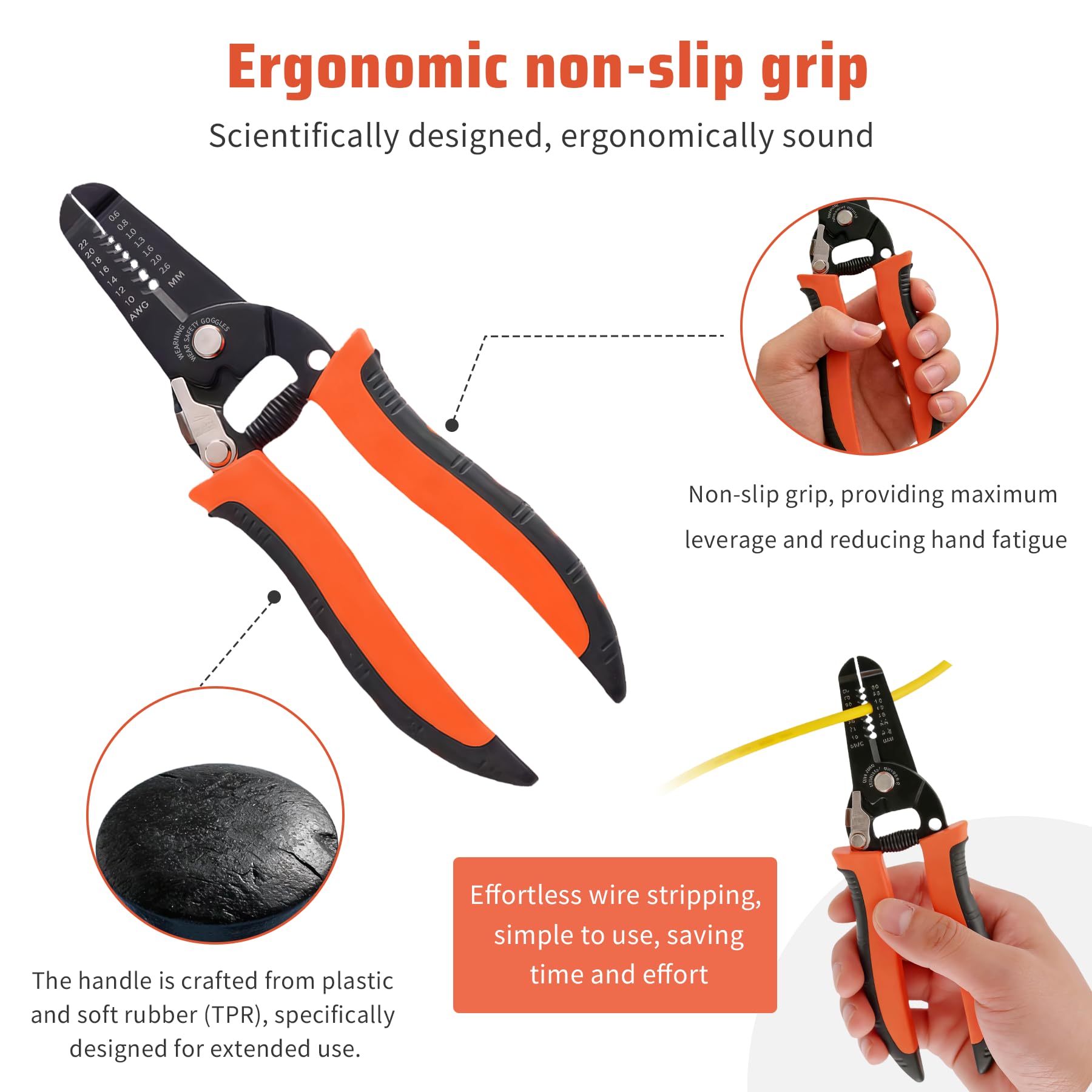 2-Piece Wire Stripper Tool Set - Cut, Strip & Crimp -4