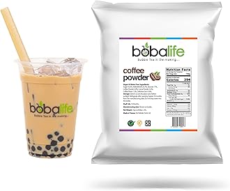 Bobalife Coffee Bubble Tea Powder (1kg) | 20-30 Servings (Variable Serving Size) | Premium & Authentic Ingredients | Vegan & Gluten Free