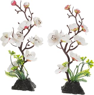 Greenery 2pcs Sashimi Dish Decoration Artificial Flowers Fish Tank Plants Sashimi Plate Ornament Sushi Plastic Grass Dollhouse Plant Tabletop Ornament Craft Desktop Decor