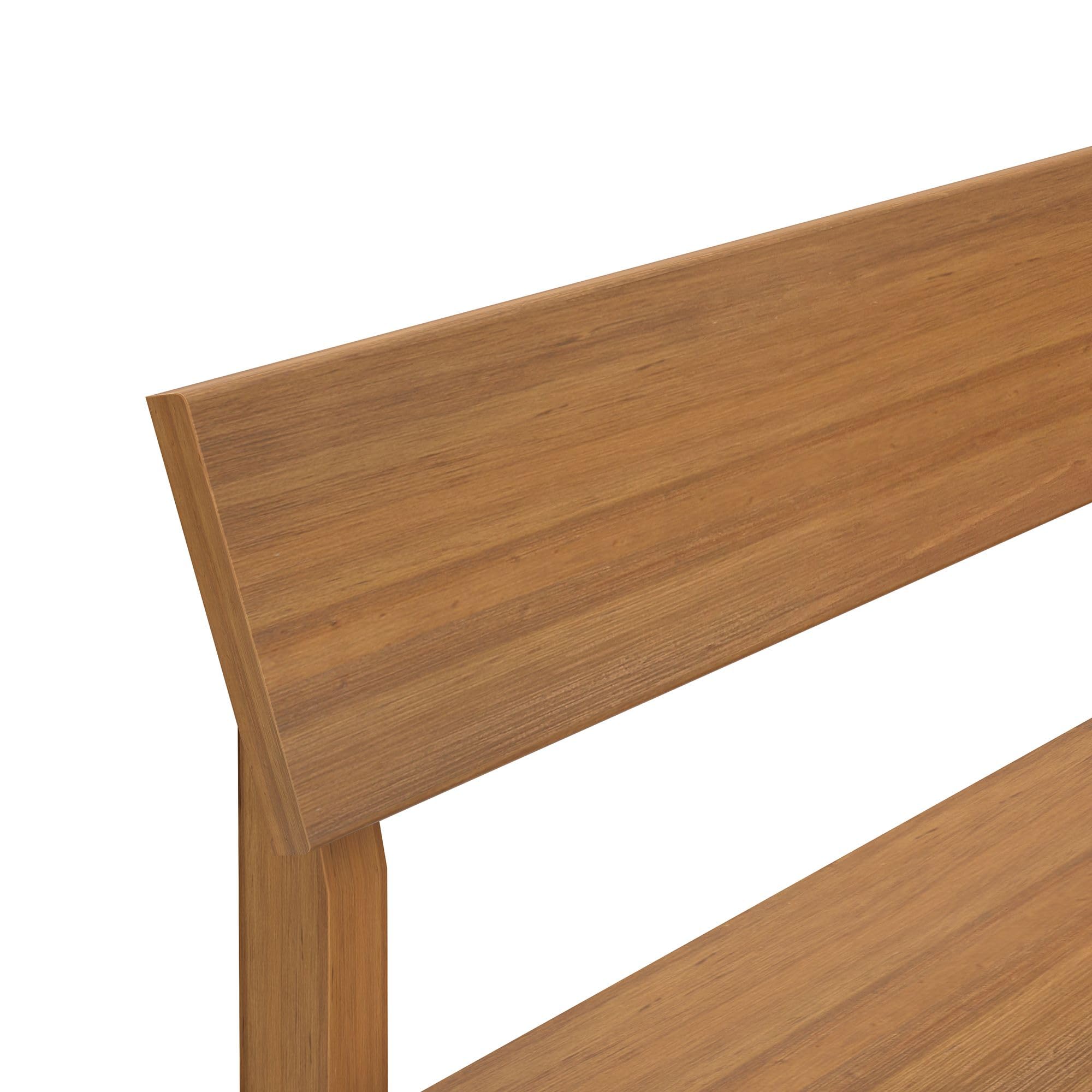 Plank+Beam Risa Dining Bench, 64 Inch, Corner Bench, Pecan | Space-Saving Solution, Hassle-Free Setup, Solid Wood