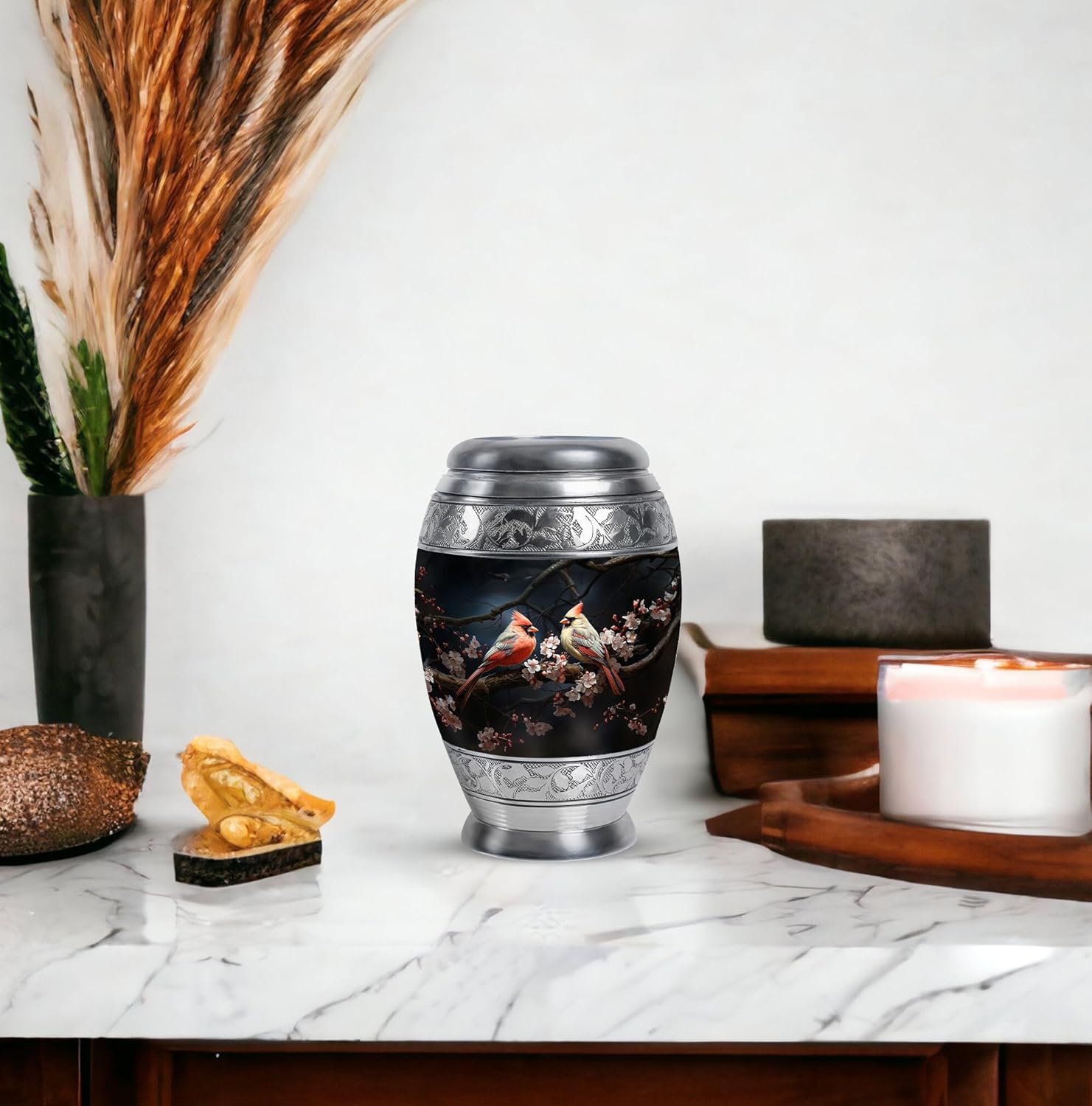 Cardinal Urn Small - Ashes Keepsake - Urns for Human Ashes Adult Female Mom - Urns for Ashes Adult Female Mother - Urn for Adult Male - (3 inch Pack of 1)