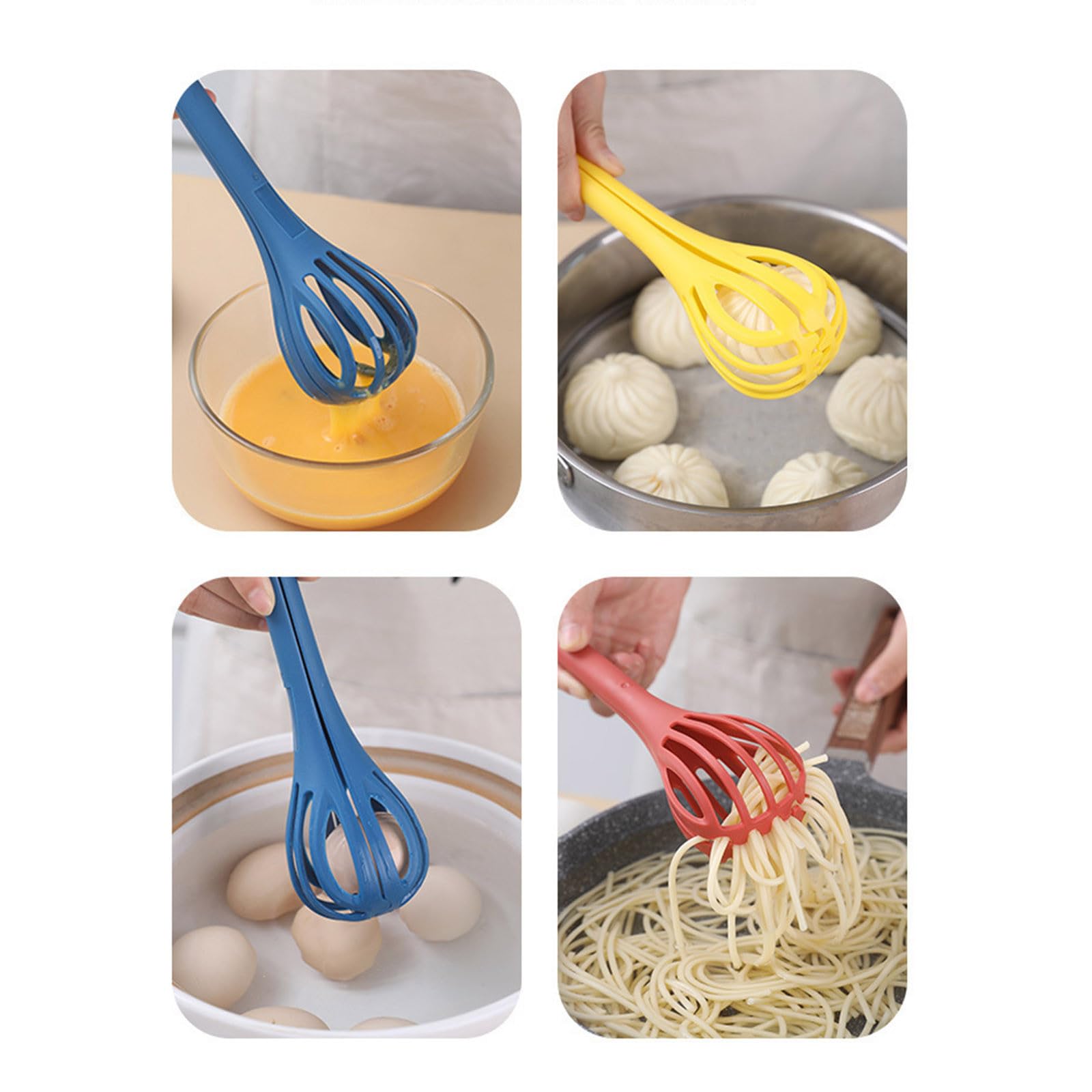 1/5 pezzi nuovo frullino for uova multifunzionale, clip for alimenti 2 in 1 e frusta for uova, frullatore manuale for clip for pane, utensile da cucina multifunzionale for uova da insalata