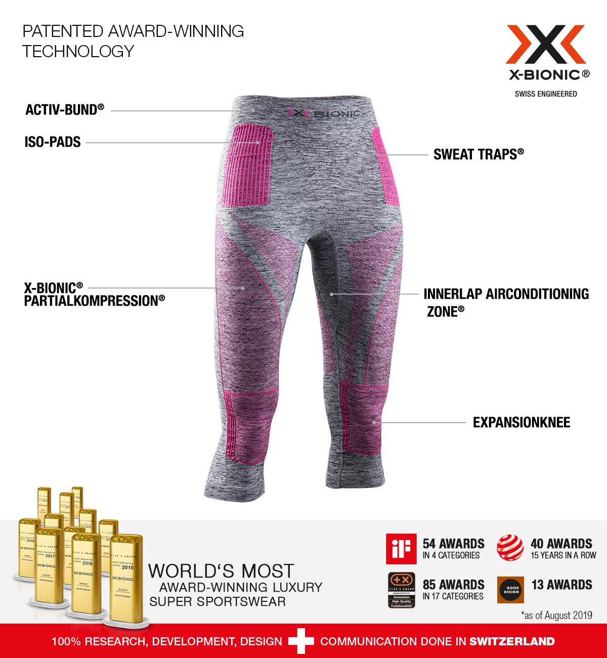 X-BIONIC Energy Accumulator 4.0 Melange 3/4 - Pantalon - Energy Accumulator 4.0 Melange 3/4 - Femme