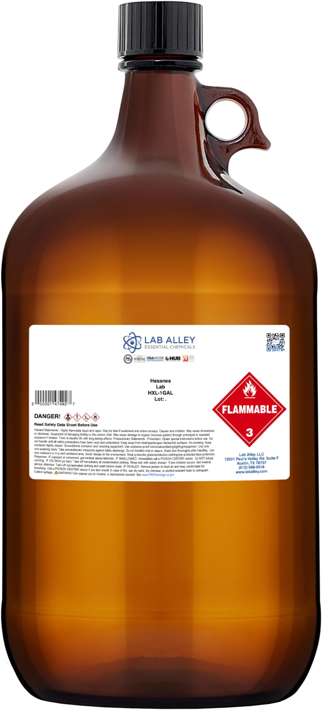 Lab Alley Hexanes, Lab Grade - 1 Gallon
