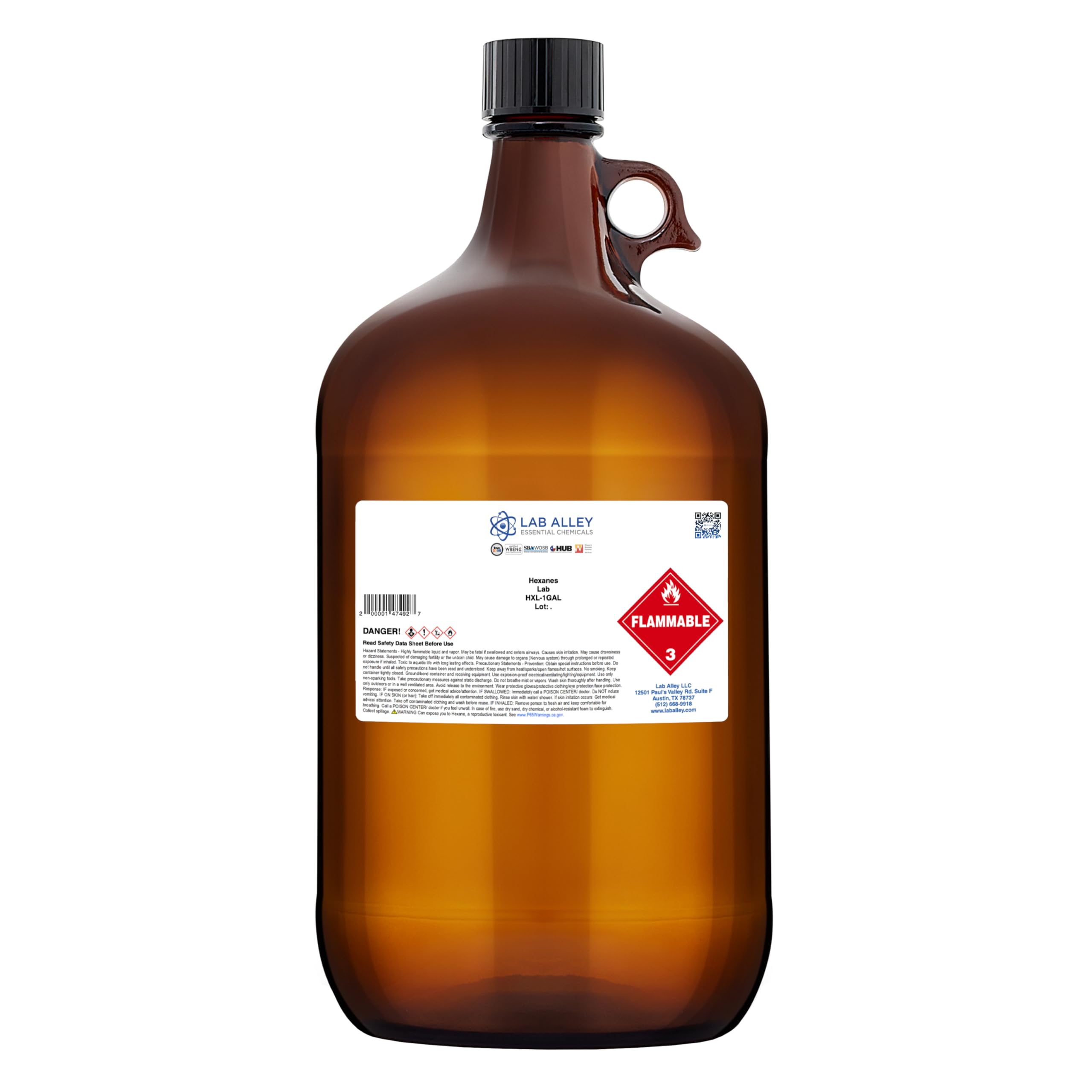 Lab Alley Hexanes, Lab Grade - 1 Gallon