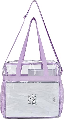 Vista 269 de Oraben Bolsa transparente transparente aprobada para estadios de 12 x 6 x 12 pulgadas, bolsa de estadio para trabajo, juegos deportivos, gimnasio