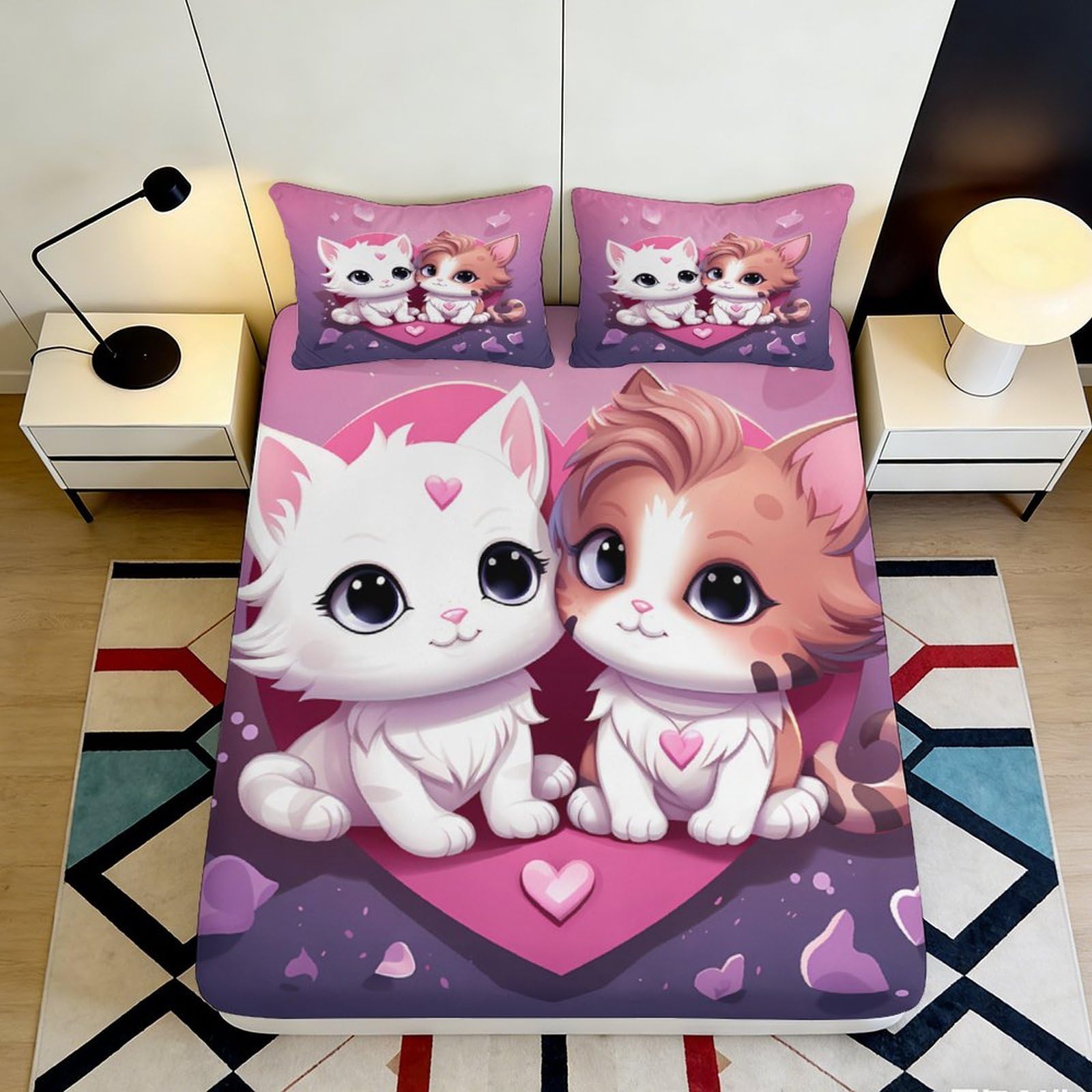 3D Printed Forest Squirrel Fitted Sheet Microfiber Deep Pocket Non-Slip Adult Bedroom Bedding Animal Design Mattress Fitted Cover Washable 120x200x25cm