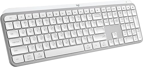 Logitech MX Keys S - Teclado inalámbrico, perfil bajo, escritura silenciosa y precisa fluida, teclas programables, retroiluminación, Bluetooth, USB