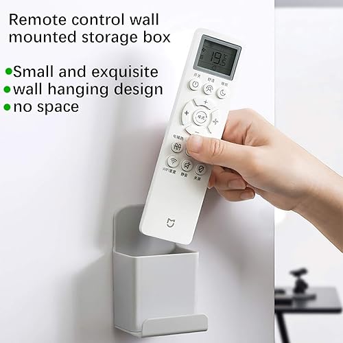 Miniatura 7 de Prime - Juego de soporte de pared para control remoto, organizador de caja de almacenamiento autoadhesiva para teléfono, bolígrafo, brochas de