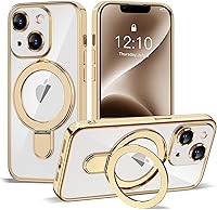 Vista 93 de Funda compatible con iPhone 12 con soporte de anillo magnético invisible [compatible con Mag-Safe] [Protector completo de lente de cámara] Funda