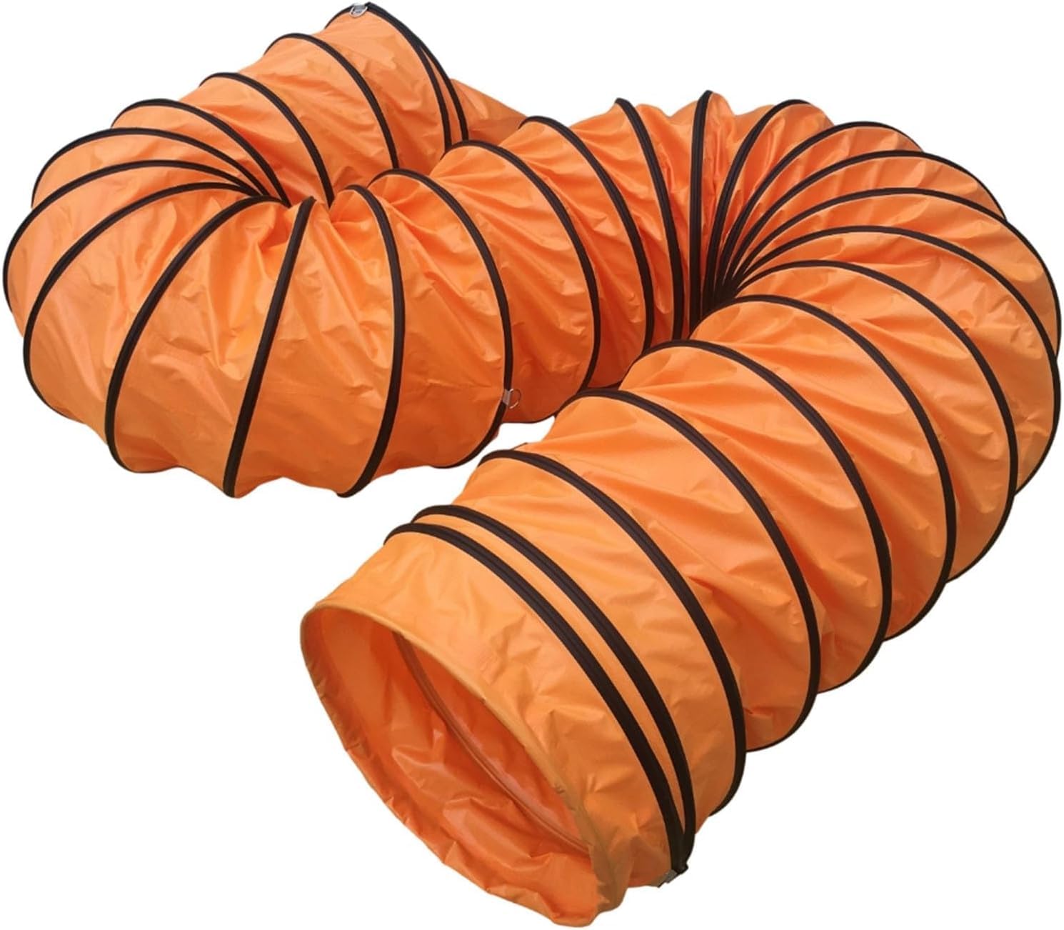 Conducto Flexible ignífugo de Tela de Nailon de PVC de 6,5 a 33 pies con Cuerda Ajustable, Anillos en Forma de D y Soporte de Acero, Apto para Colgar libremente y para Soporte de v