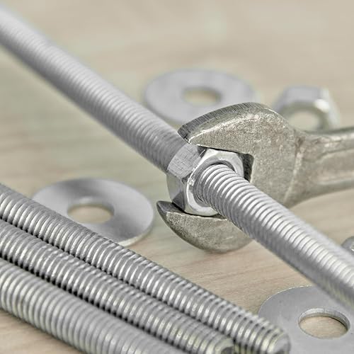 Miniatura 5 de uxcell A16071500ux0035 M3 x 5.906 in 0.020 in Pitch 304 - Sujetadores de varillas totalmente roscadas de acero inoxidable (paquete de 10)