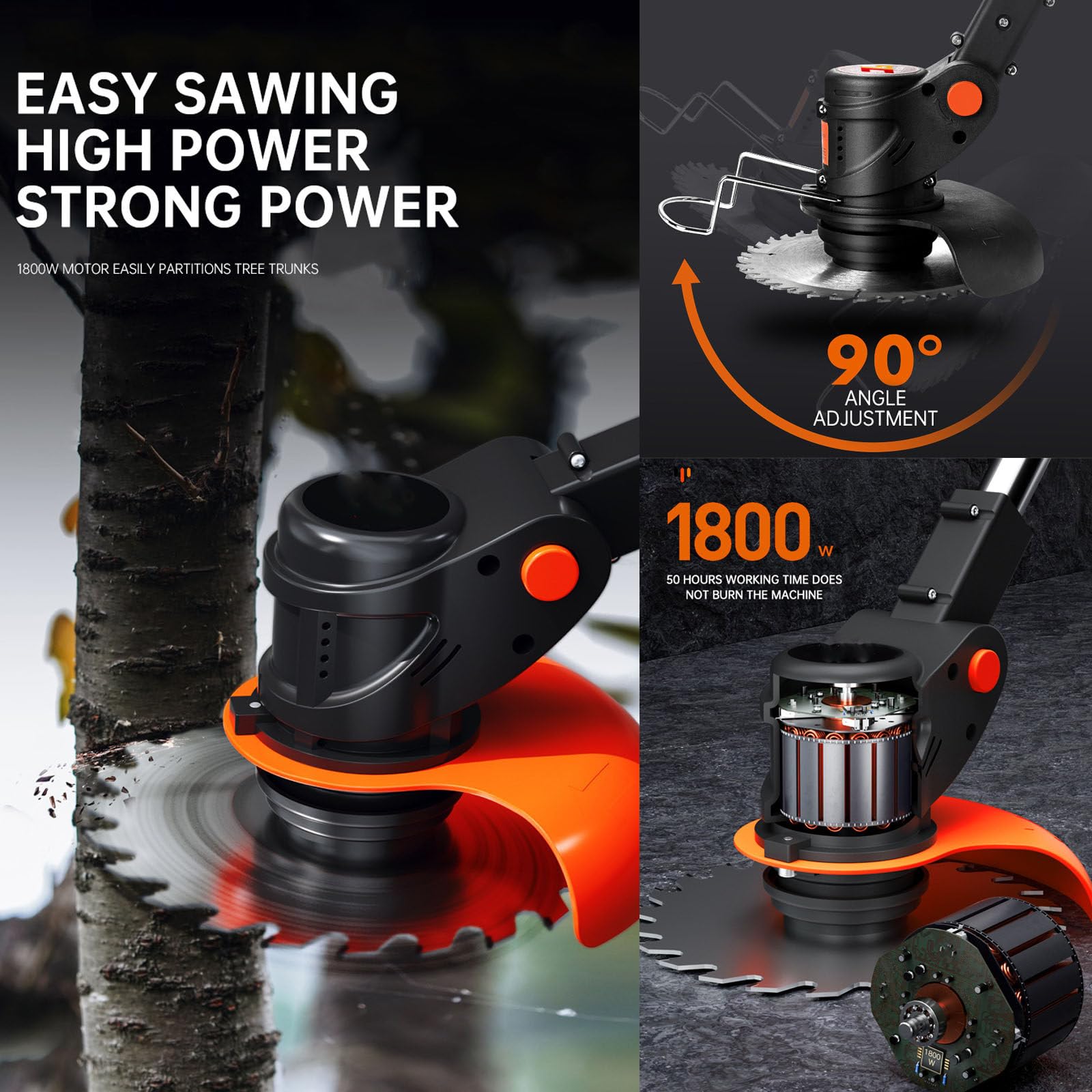 FANYING Tondeuse à Gazon électrique Robot Tondeuse à Gazon rotative désherbeur électrique Rechargeable agricole Maison d — vue 2