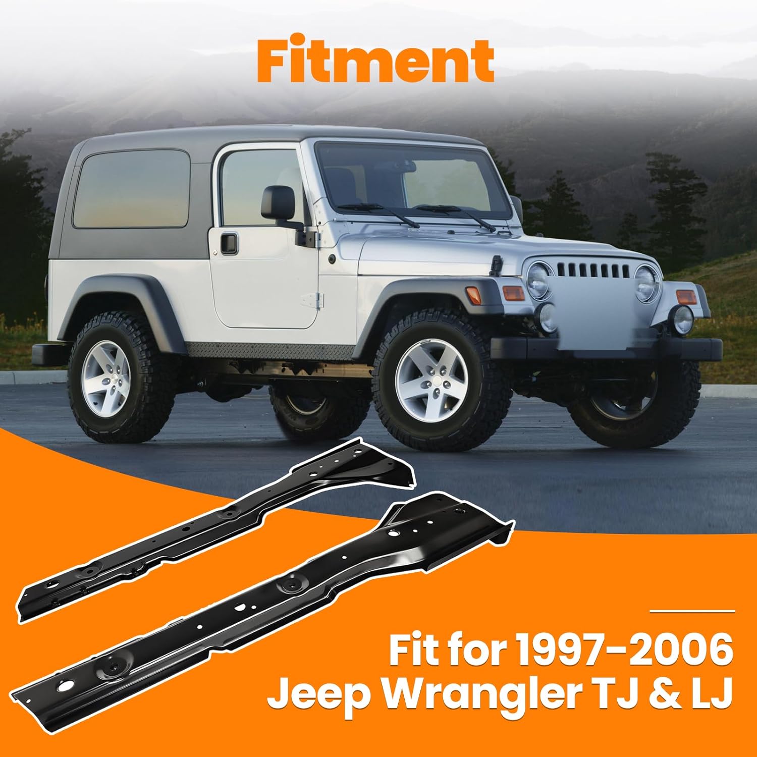 Torque Box Floor Supports Rust Frame Repair Kit Fit for 1997-2006 Jeep Wrangler TJ & LJ - Full Body Mount Replacement Kit