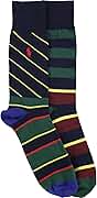 Ralph Lauren Mens Mismatch Stripes Midweight Socks