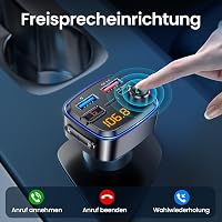 GizmoVine Bluetooth FM transmitter autóba, kihangosító, USB-C QC PD 30W, MP3 lejátszó 4