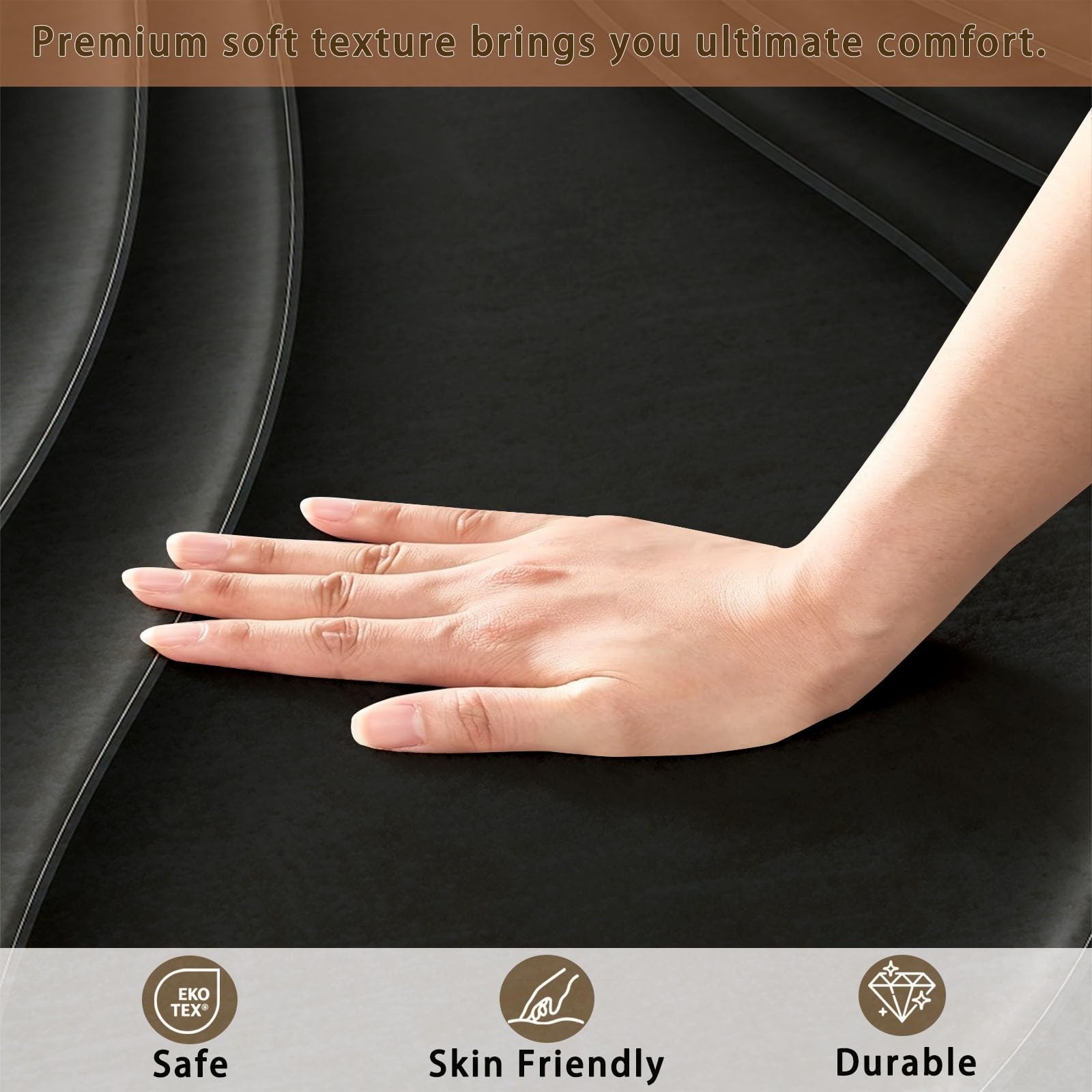 Industriel Minimaliste Interieur Doux Tapis, Relief Noir Lignes Contour Topographiques, 60 x 90 cm | Tapis Salon Chambre Descente de Lit Salle a Manger Bureau, AntidéRapant Lavable Tapis