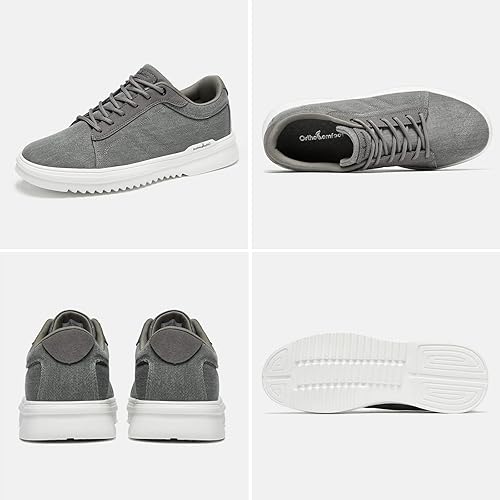 Miniatura 9 de OrthoComfoot Men's Orthopedic Fashion Sneakers for Plantar Fasciitis Comfortable Arch Support Walking Shoes for Flat Feet, Casual Orthotic Shoes for