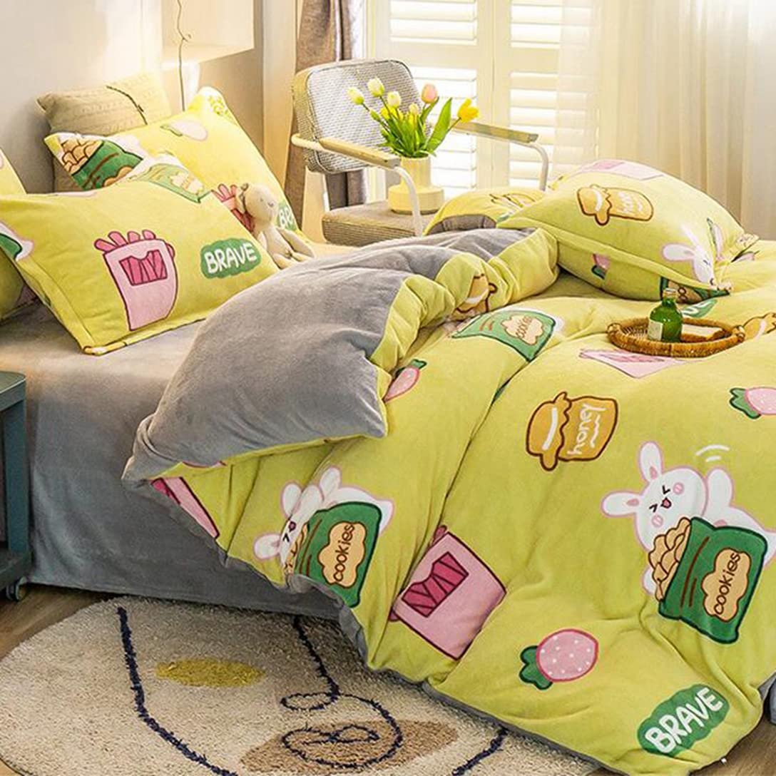 【数量限定】寝具カバーセット 布団カバーセット 冬 暖かい ミルクベルベット 掛 Amazon｜寝具カバーセット 3点セット 冬用 布団カバー 暖かい 柔らかい