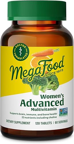 MegaFood Multivitamínico para mujer suplemento multivitamínico con hierro biotina zinc y vitaminas C D3 B12 E y más sin gluten vegetariano y hecho