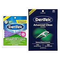 Vista 1 de DenTek Púas de hilo dental triple limpio, sin roturas 150 unidades y limpiadores interdentales de cepillo delgado DenTek Cepillos entre dientes