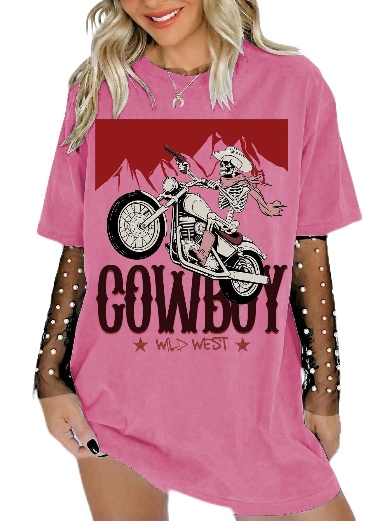 Women's Short Sleeve Oversized Graphic Tees