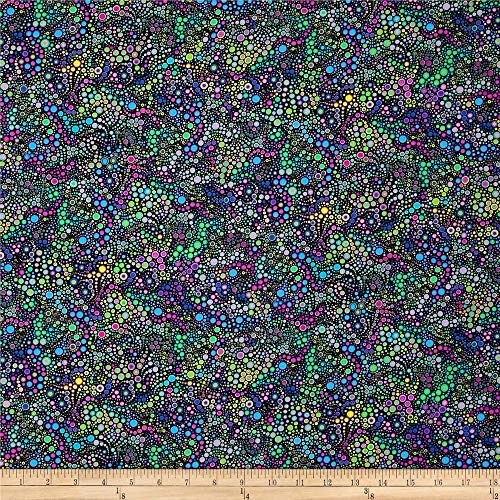 Kaufman Effervescence Digital Print All Over Mardi Gras, Fabric by the Yard