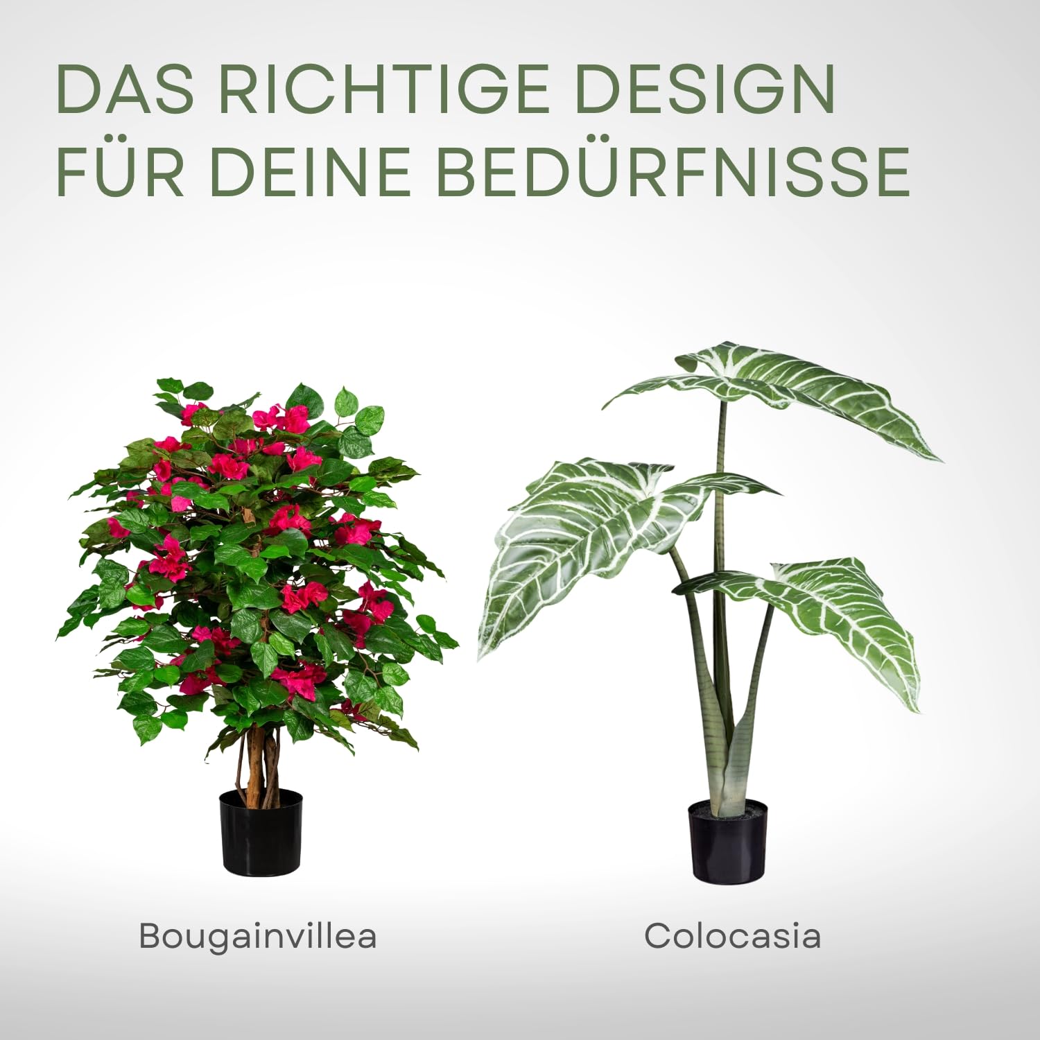 künstliche Bougainvillea 100 cm im Topf I künstlicher Blütenbaum mit Naturstamm und Erde I Kunstbäumchen für Innen I hochwertige & dekorative Dekopflanze I Deko Kunstpflanze