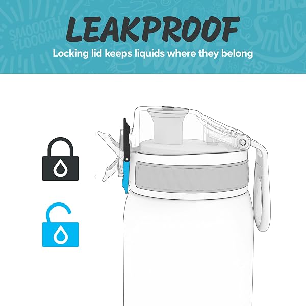 ION8 Botella de Agua para Niños, 350ml, a Prueba de Fugas, Fácil de Abrir, Cerradura Segura, Apta para Lavavajillas, Sin BPA, Asa de Transporte, Fácil de Limpiar, Neutro en Carbono - 3